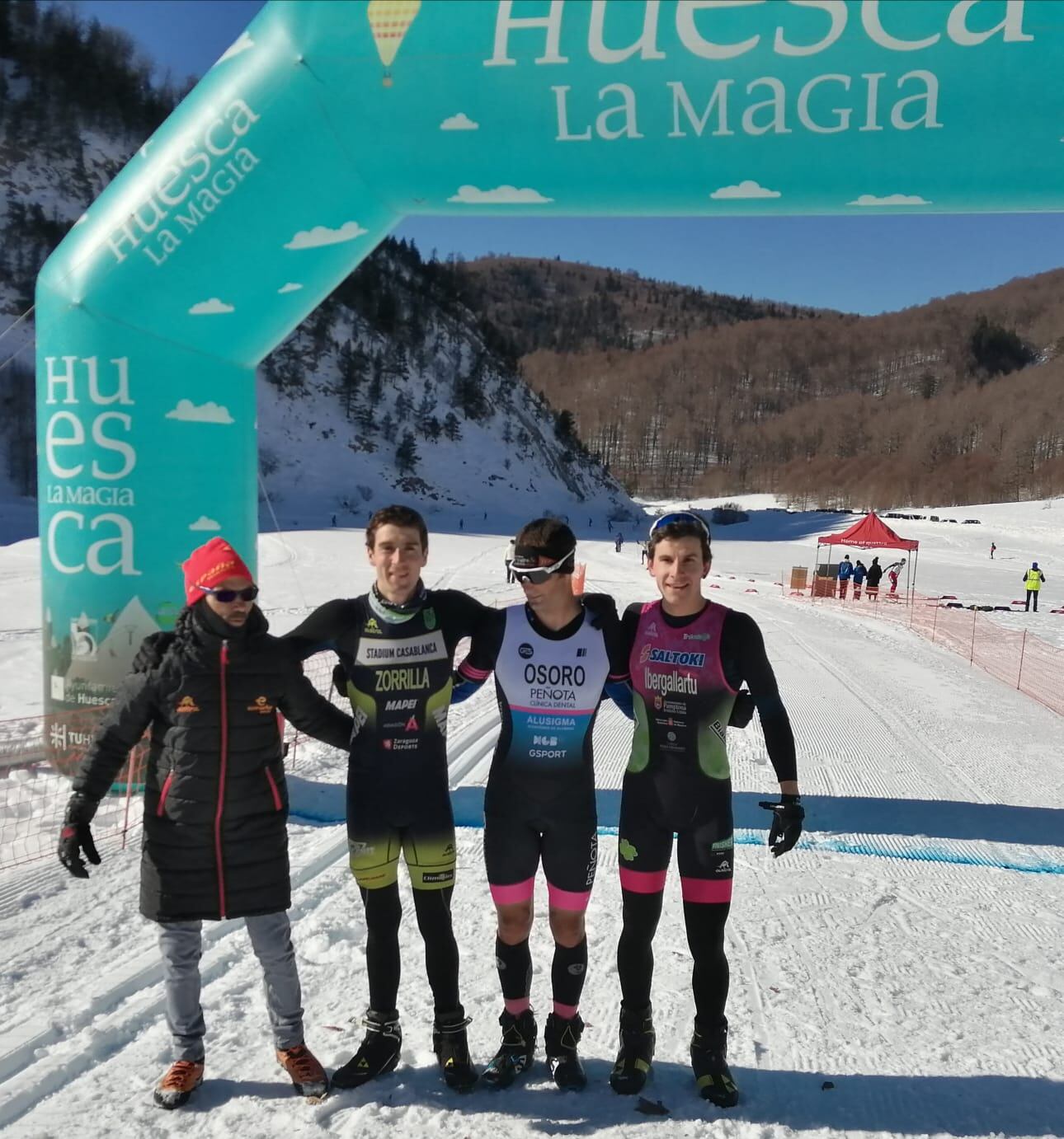 Ganadores de la prueba masculina del Triatlón de Ansó