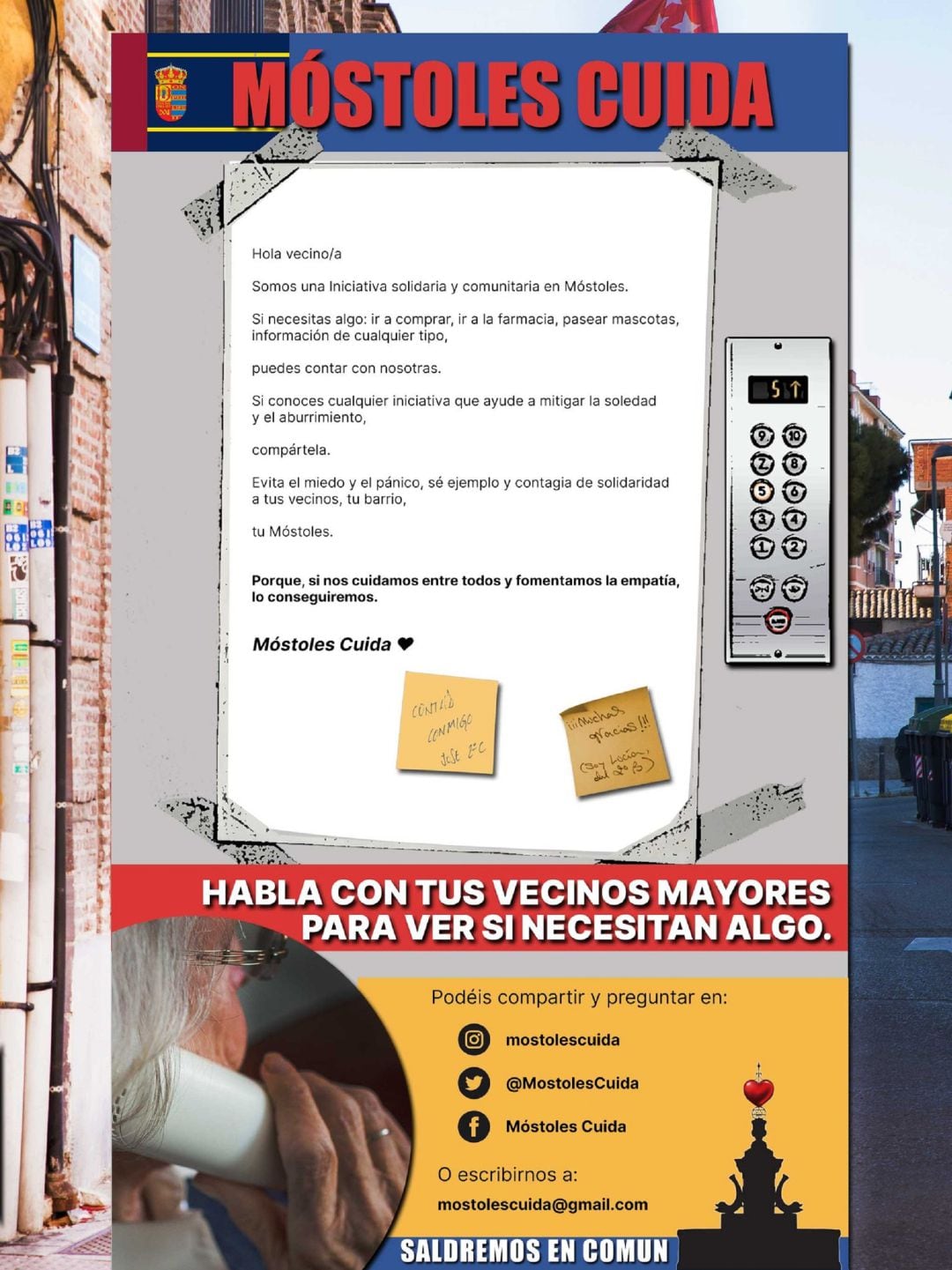 Este es uno de los carteles que se están poniendo en disitintos lugares d Móstoles