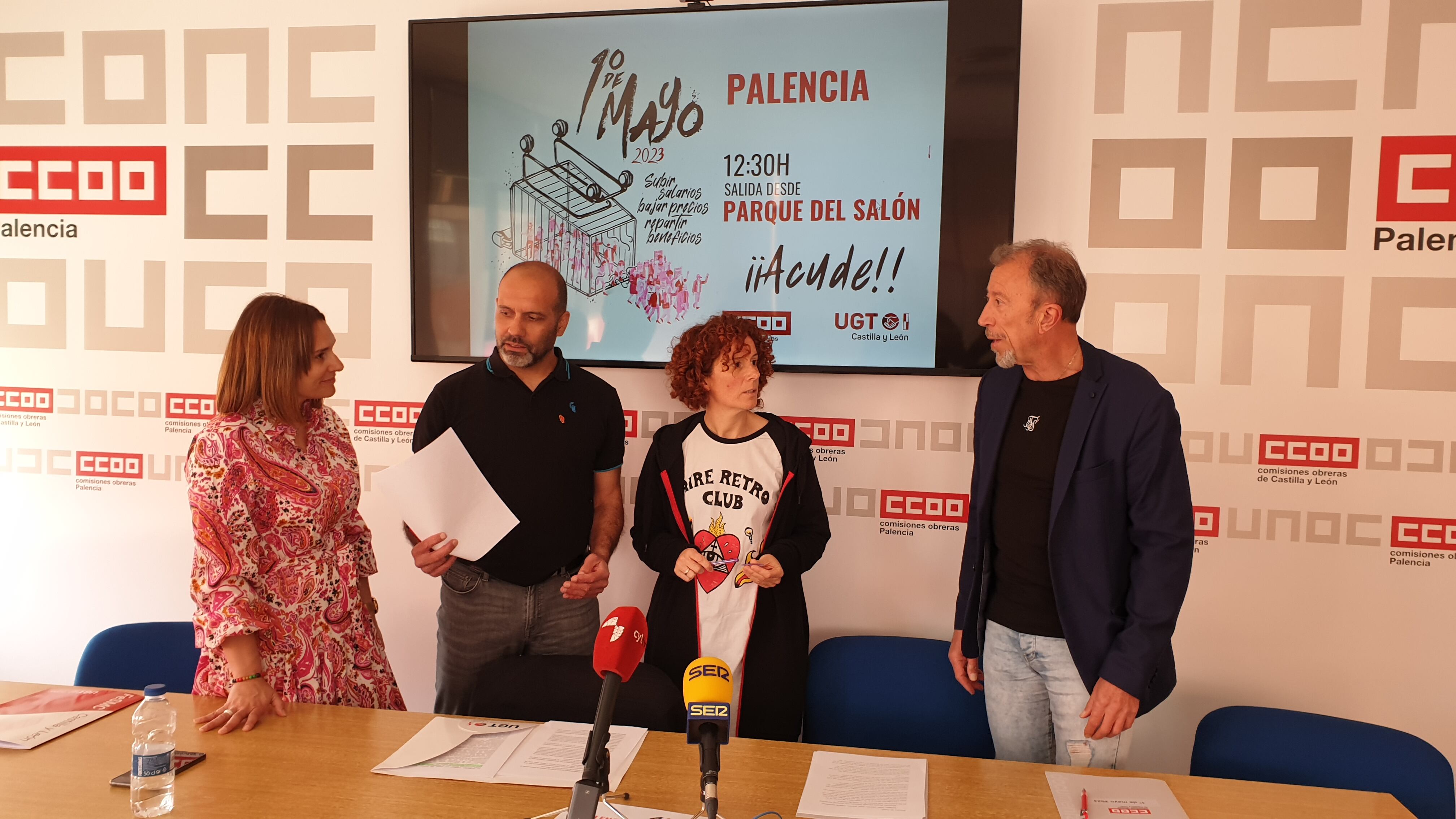 Responsables de UGT y CCOO en Palencia