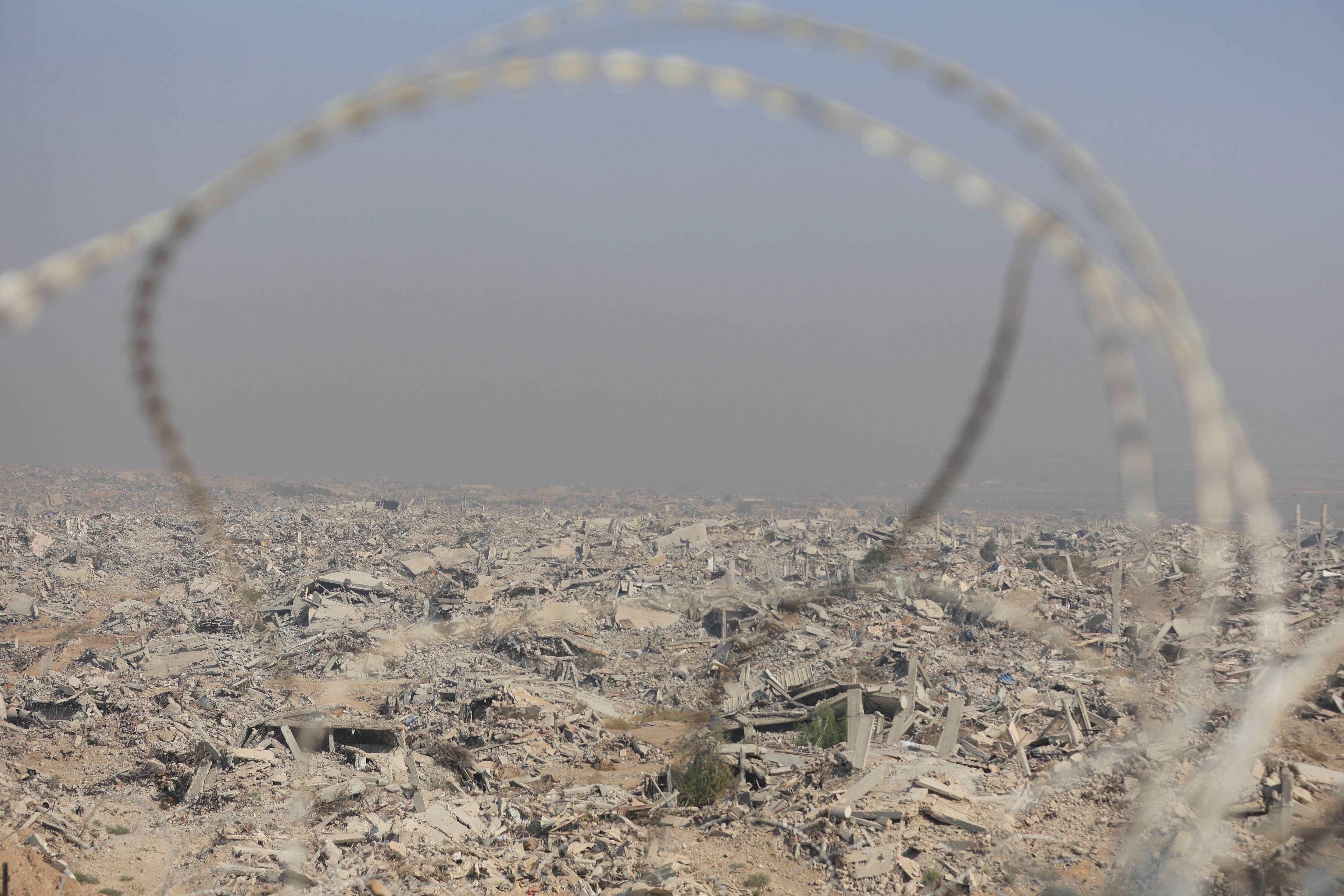 Visita al barrio de Shejaia, en las afueras de la ciudad de Gaza.