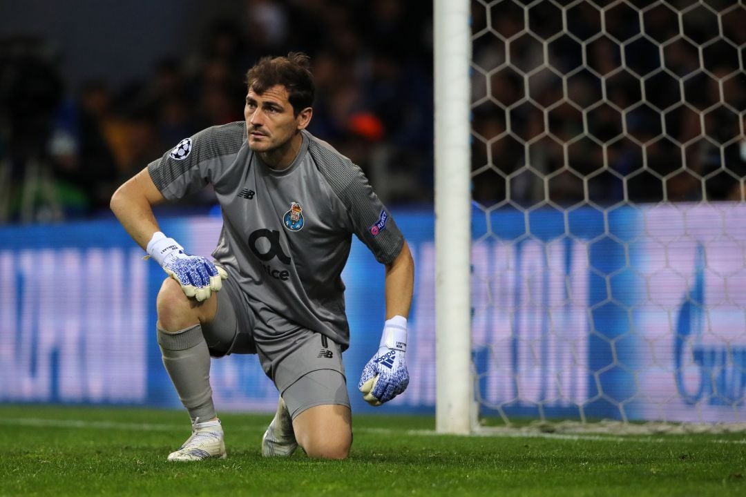 Iker Casillas, en un partido de la Champions con el Oporto.