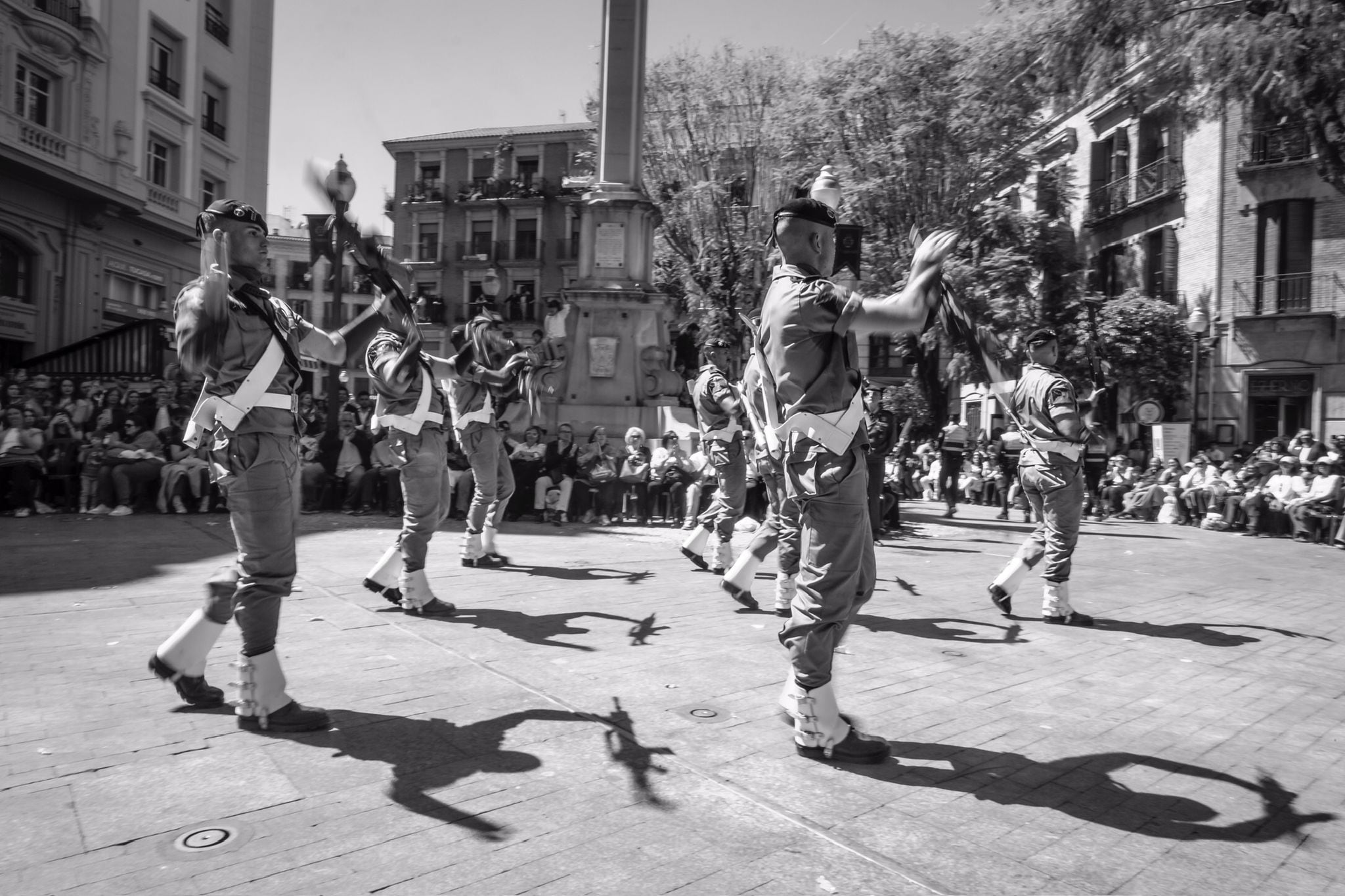La Brigada Paracaidista (BRIPAC), con base en Javalí Nuevo, durante la procesión de Viernes Santo en Murcia. Pepe Jara.