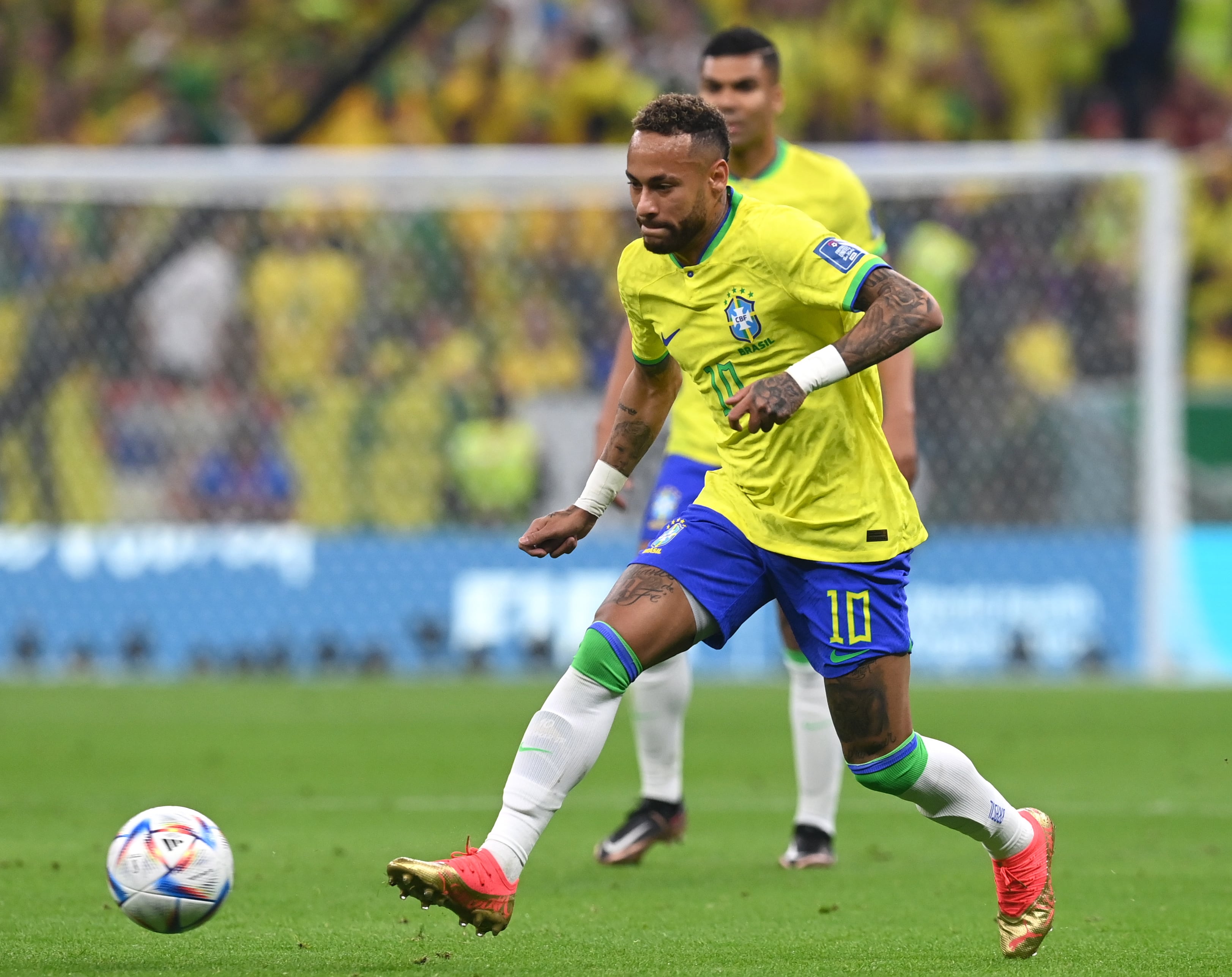 Neymar, durante el partido frente a Serbia. (Mundial de Fútbol, Brasil, Estados Unidos, Catar) EFE/EPA/Neil Hall