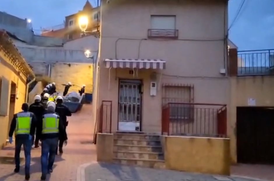 Operación policial en el Barrio de San Cristóbal de Lorca.