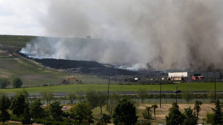 Incendio en zona forestal.