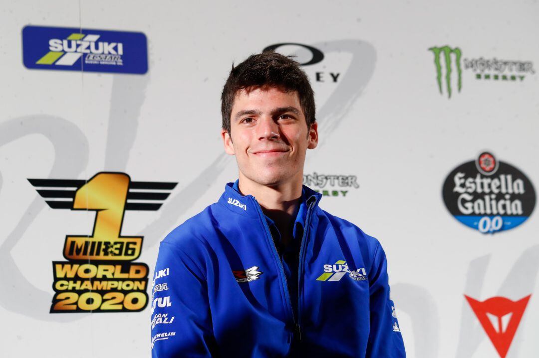 .Joan Mir, rider of Suzuki Ecstar MotoGP, attends during the press conference after winning the MotoGP World Championship at VP Plaza Hotel on november 25, 2020, in Madrid, Spain AFP7 
 25/11/2020 ONLY FOR USE IN SPAIN