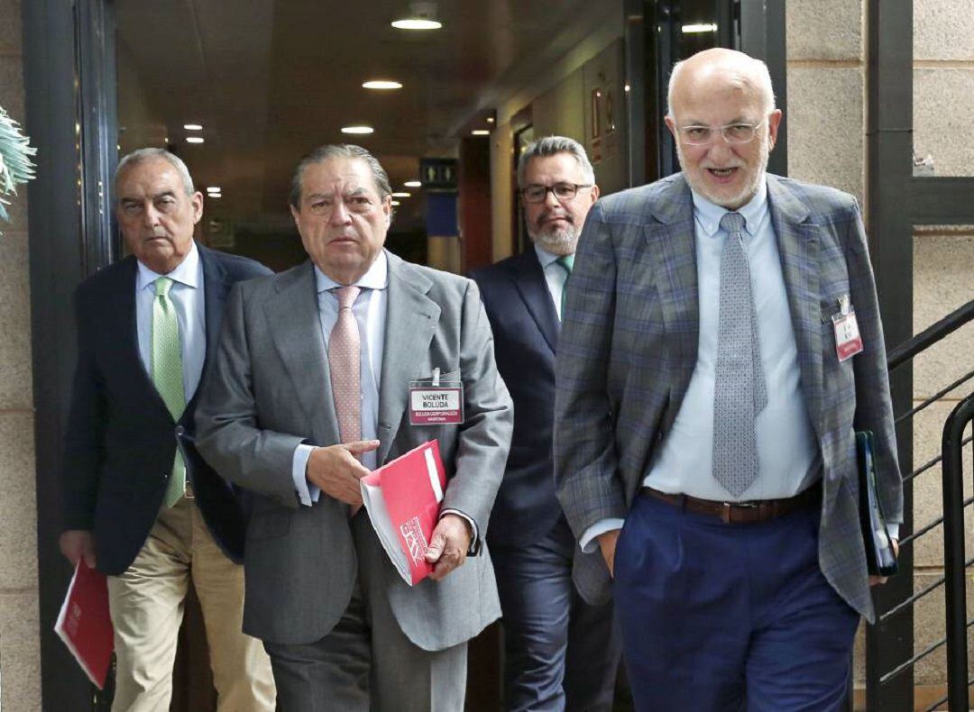 Empresarios de la Junta Directiva de AVE (De izda. a dcha. Federico Félix, Vicente Boluda, Diego Lorente y Juan Roig)