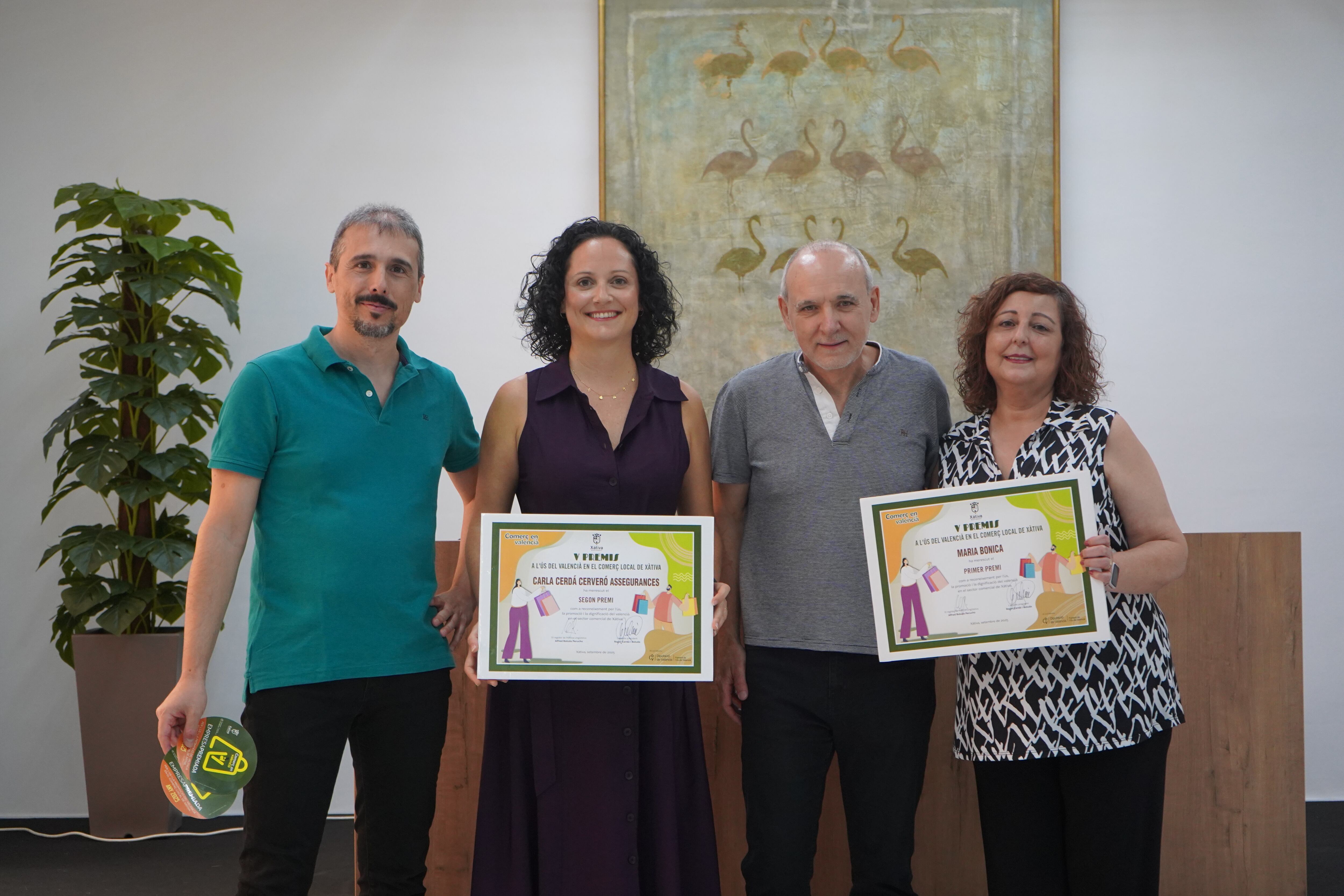 Foto Premis Ús del Valencià. Fuente: Radio Xàtiva Cadena SER