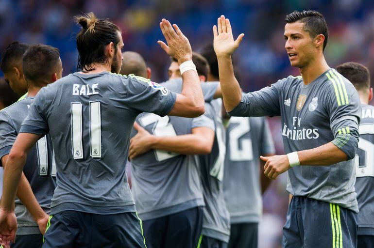 Cristiano y Bale celebran un gol del Madrid