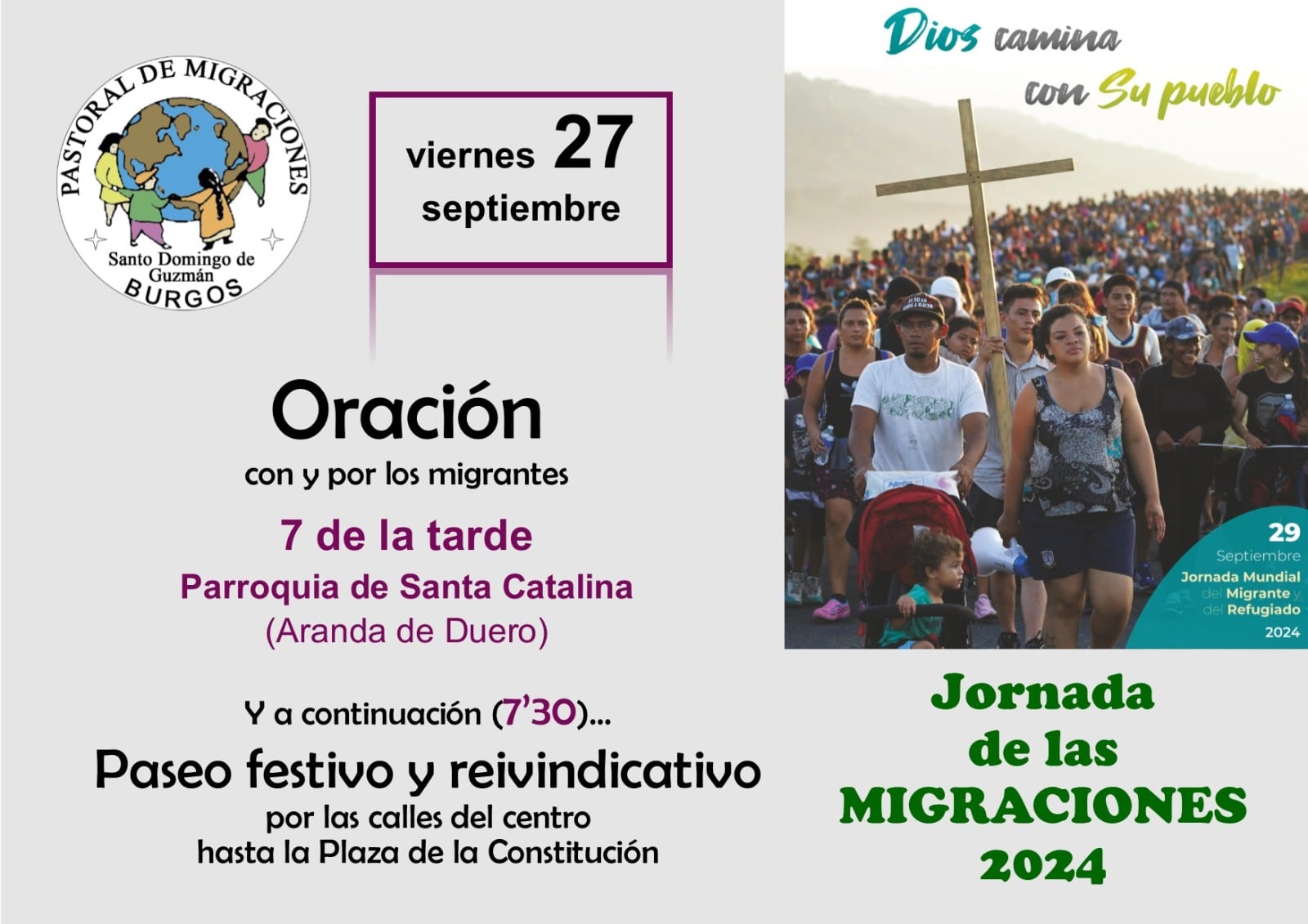 Cartel Jornada de las Migraciones 2024 en Aranda