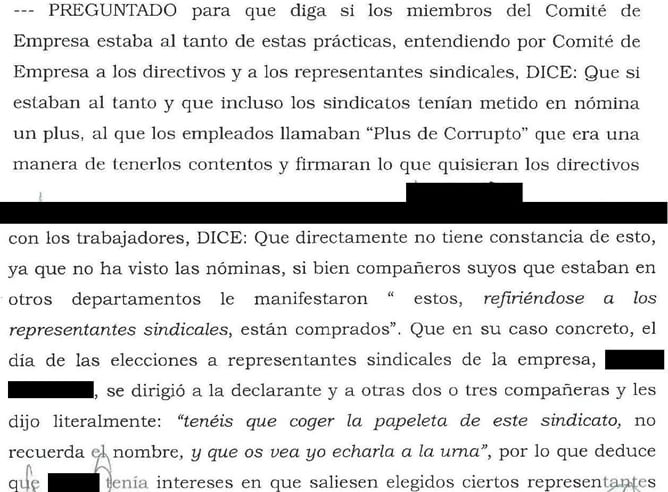 Extracto del sumario del &#039;caso ESABE&#039;