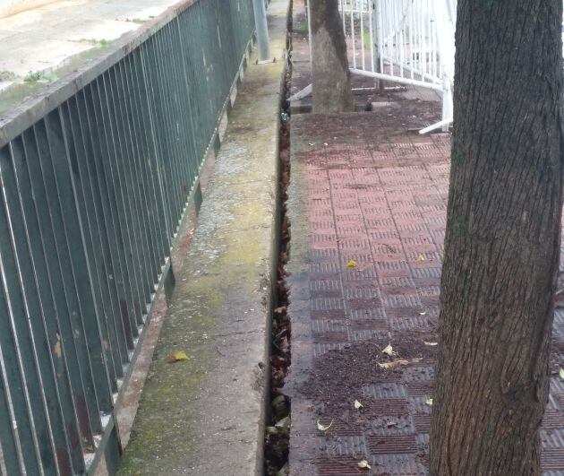 Estado del muro del último tramo del Canal de Valdepeñas (Ciudad Real)