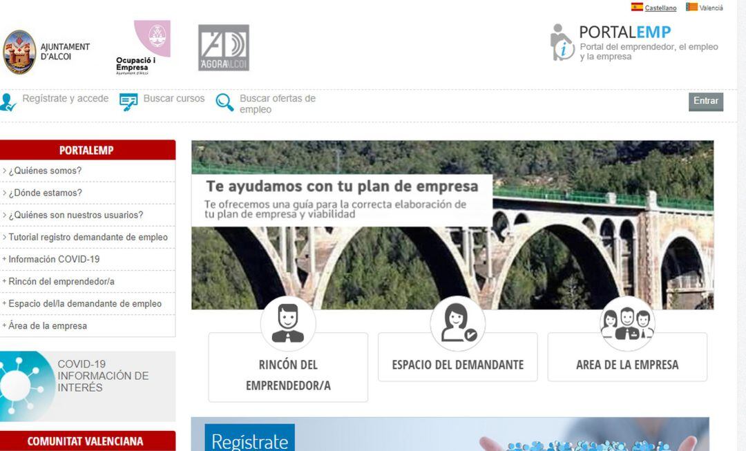 Portada del portal de empleo de Alcoy (Portalemp)