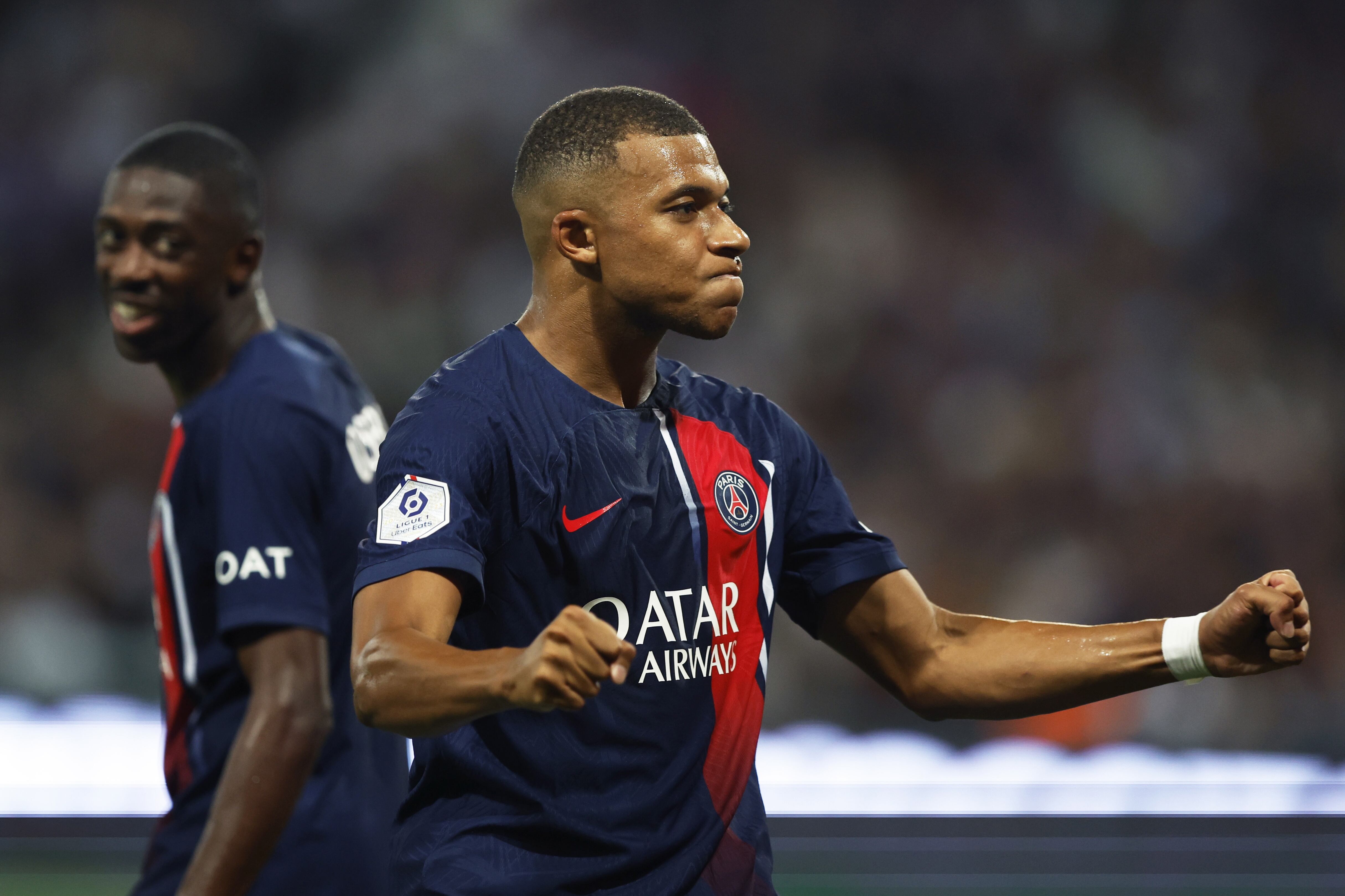 Kylian Mbappe y Ousmane Dembele, en el PSG