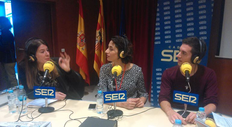 De izquierda a derecha: Valerie Tasso, Celia Blanco y David Broncano.