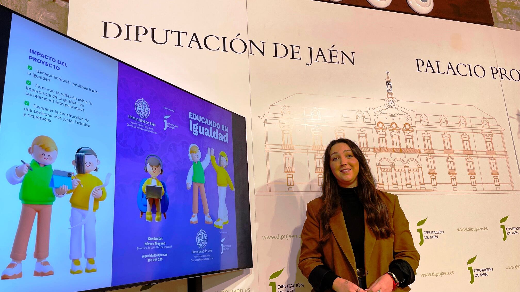 La diputada de Igualdad y Juventud, María Dolores Ruiz, durante la presentación del programa &#039;Educando en Igualdad&#039;.