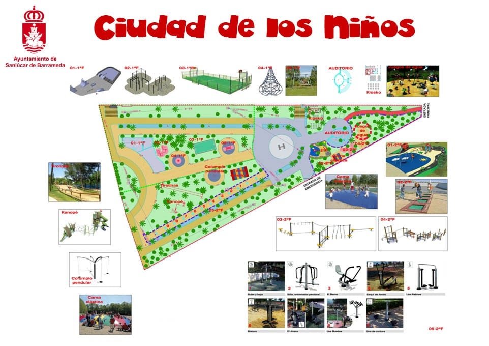 Plano de la Ciudad de los Niños de Sanlúcar