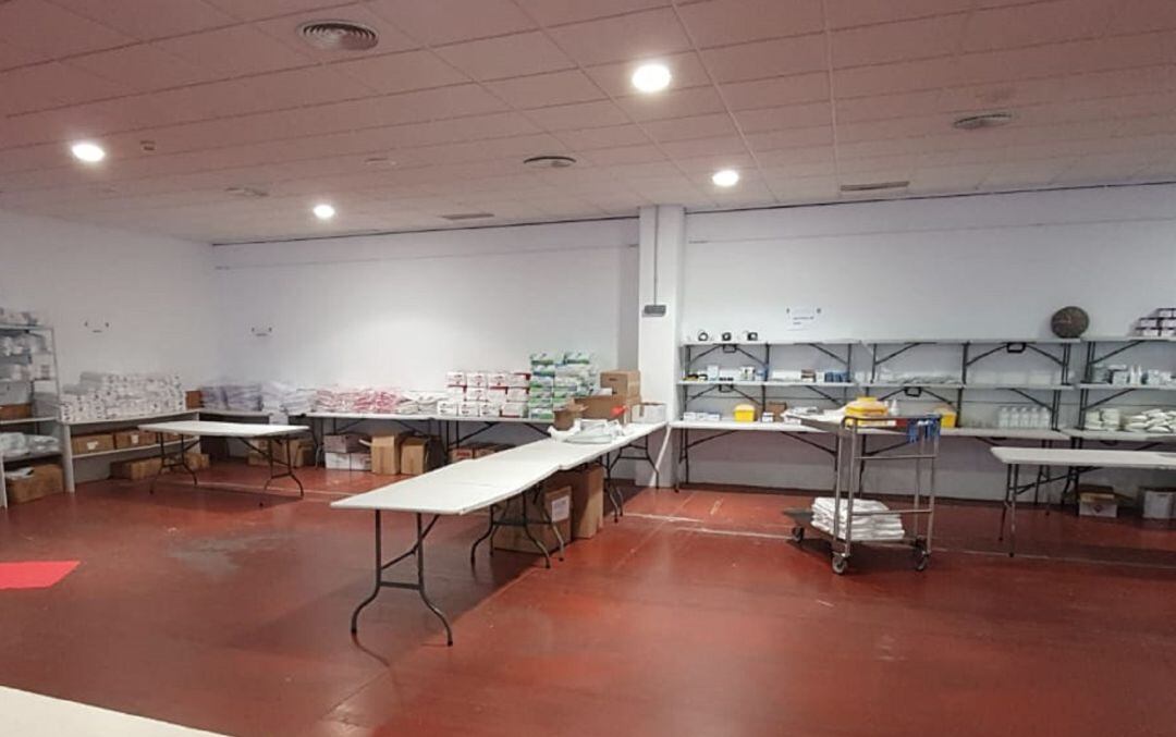 Preparativos del hospital de campaña