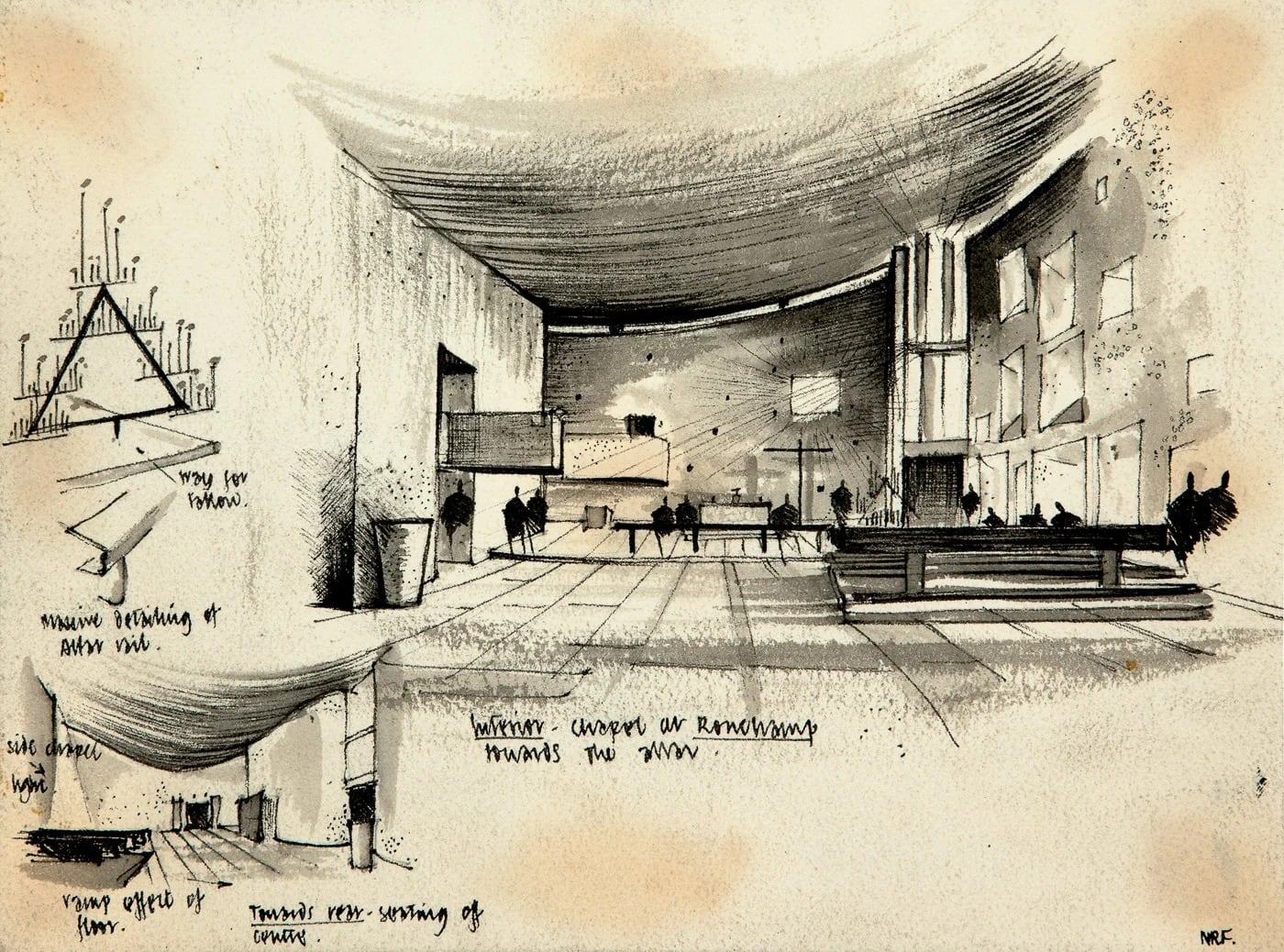 &#039;Interior of Chapel of Ronchamp&#039; de Norman Foster