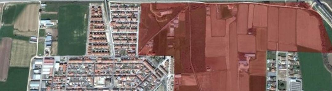 Ubicación de la Plataforma Logística de Talavera sobre plano