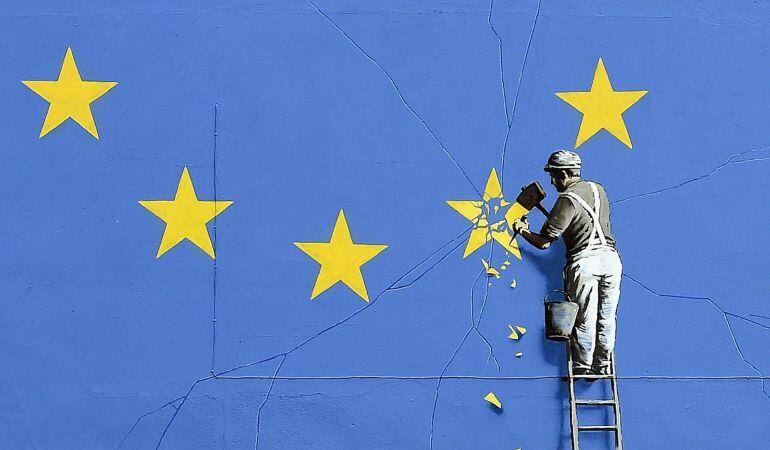 Vista del mural de Bansky sobre la salida de Reino Unido de la Unión Europea (UE)