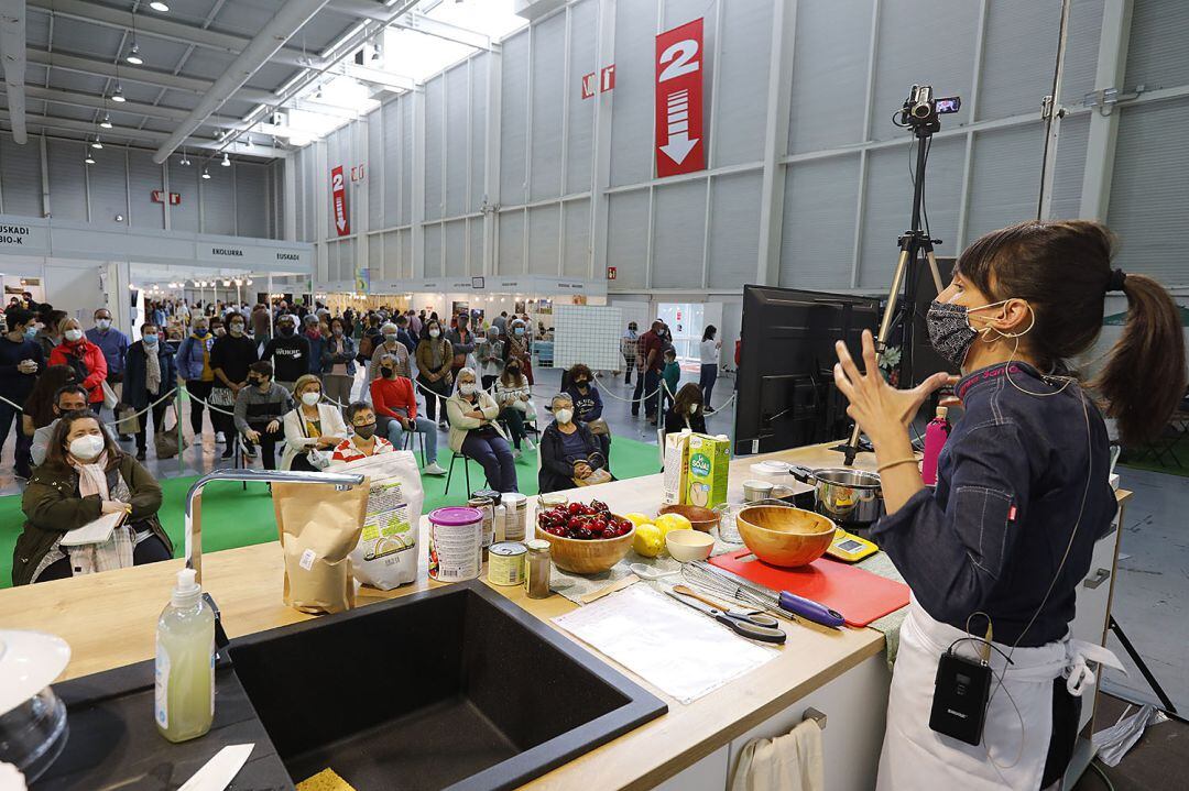 Un de los talleres de cocina que se ha impartido este fin de semana en la feria de Ficoba