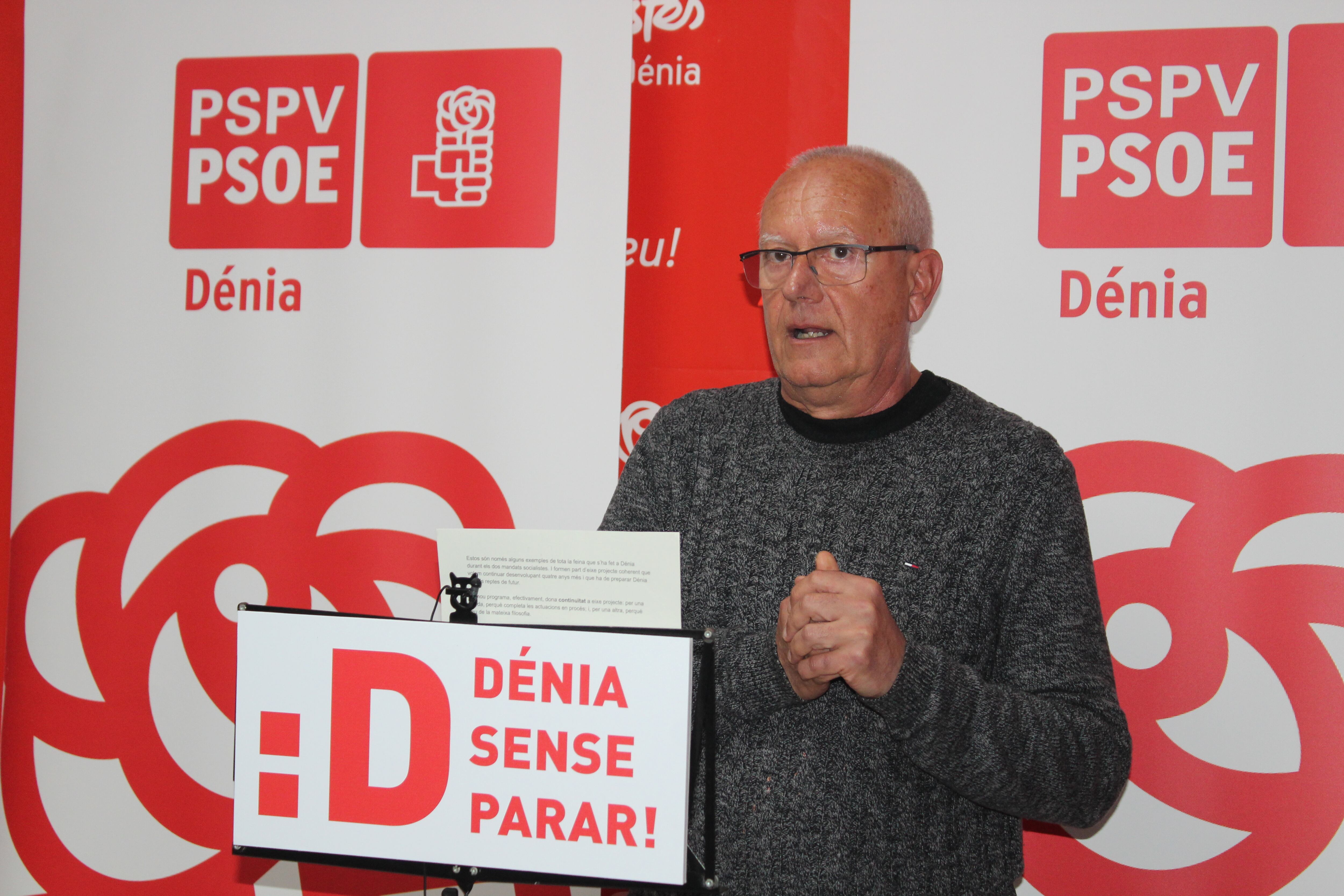 Vicent Grimalt, secretario general del PSPV-PSOE en Dénia y candidato a la alcaldía.