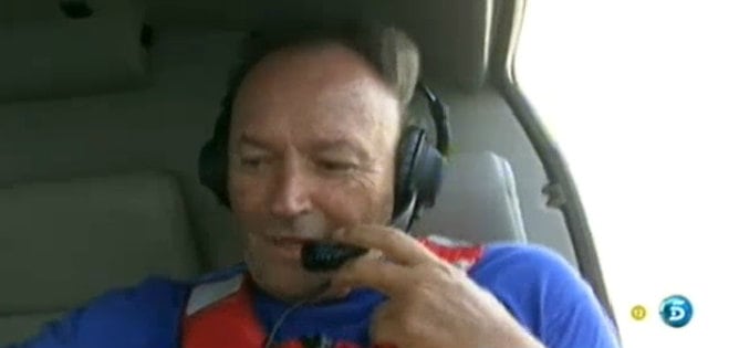 Amador Mohedano en el helicóptero de &#039;Supervivientes&#039;