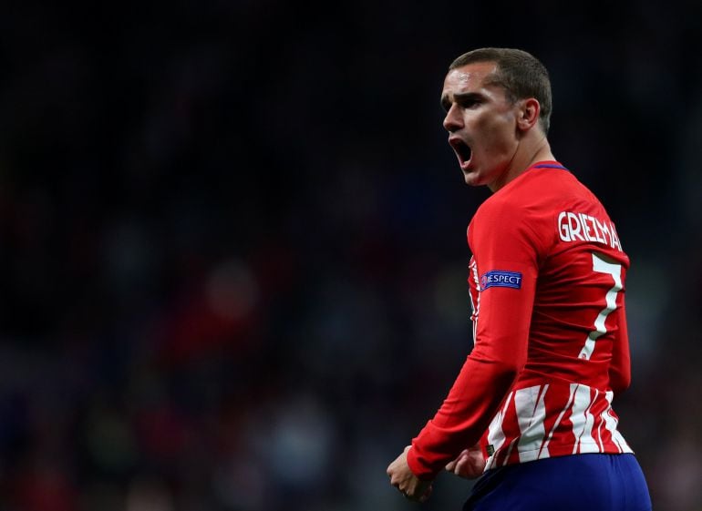 Griezmann durante un partido con el Atlético de Madrid