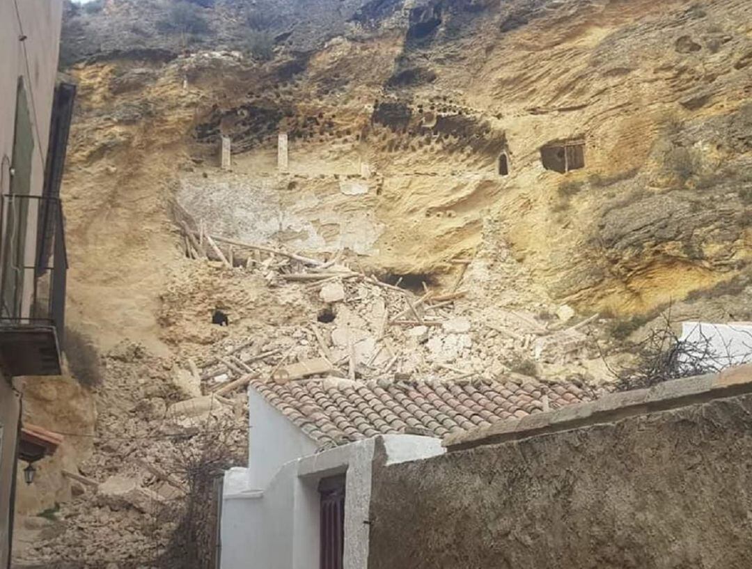 Restos del Palacio de Inestrillas tras su desplome