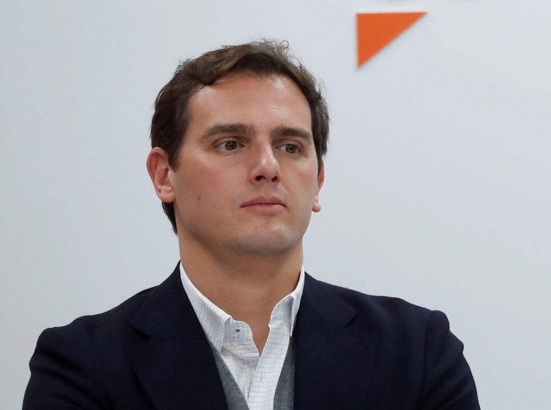 El presidente de Ciudadanos, Albert Rivera, durante la reunión del Comité Permanente del partido que ha tenido lugar este lunes en Madrid