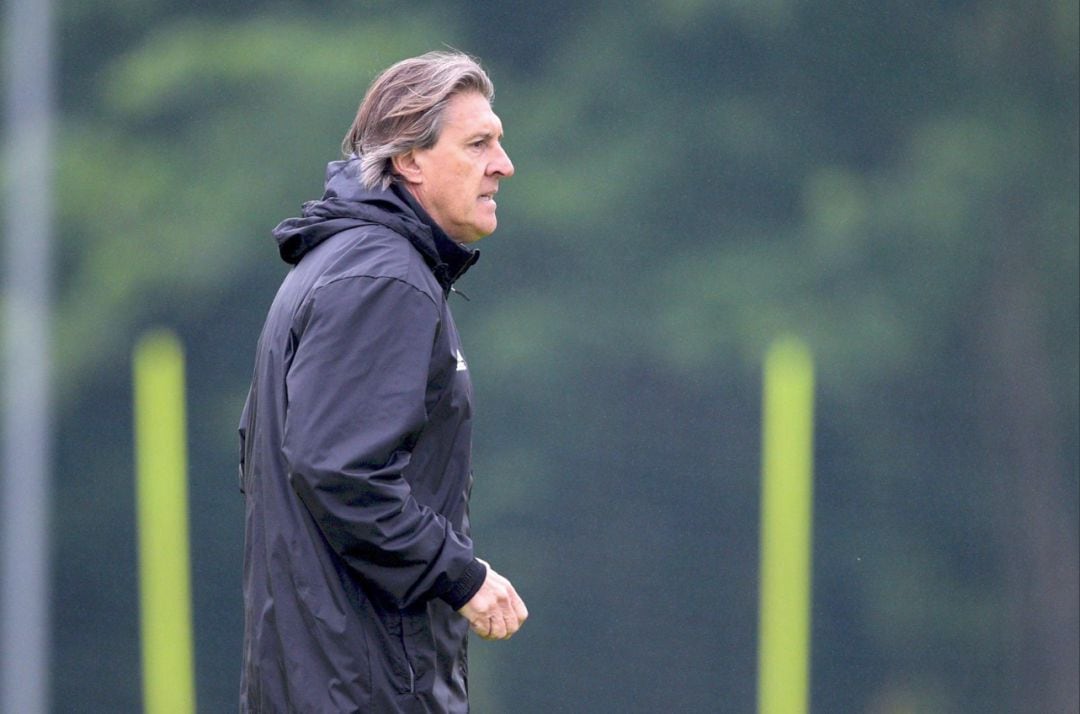 Sergio Egea durante una sesión de entrenamiento en El Requexón.