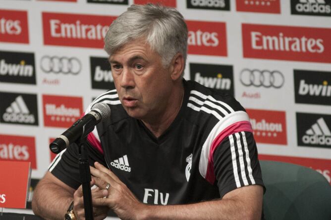 Carlo Ancelotti en rueda de prensa