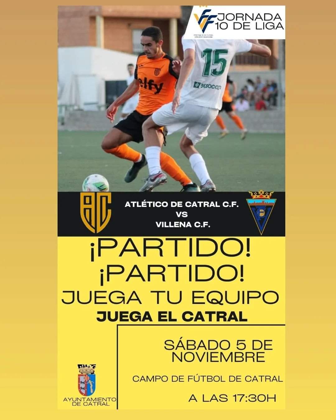 Cartel del partido en Catral