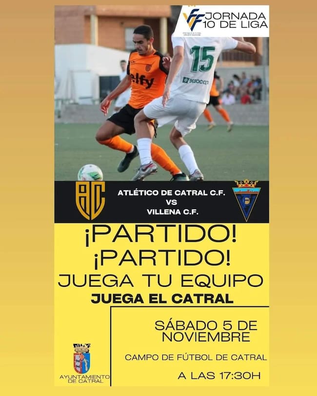 Cartel del partido en Catral