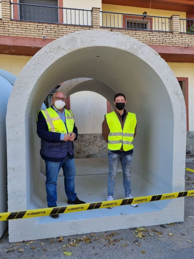 Estructuras que se instalaran para la evacuación de agua bajo la carretera en el Barranco Perona