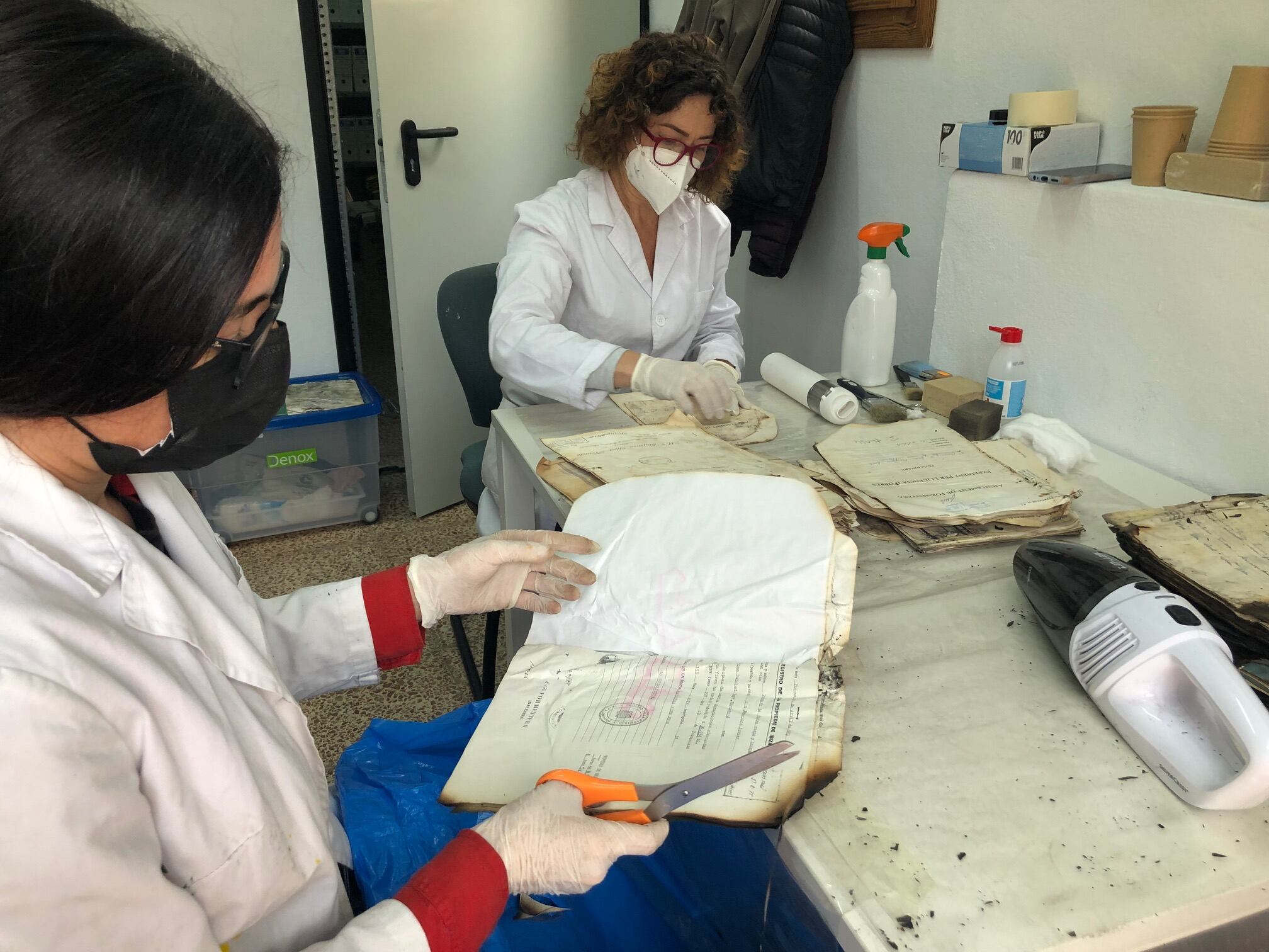 Imagten de los trabajos facilitada por el Consell Insular