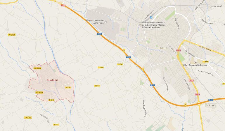 Mapa del municipi de Riudoms