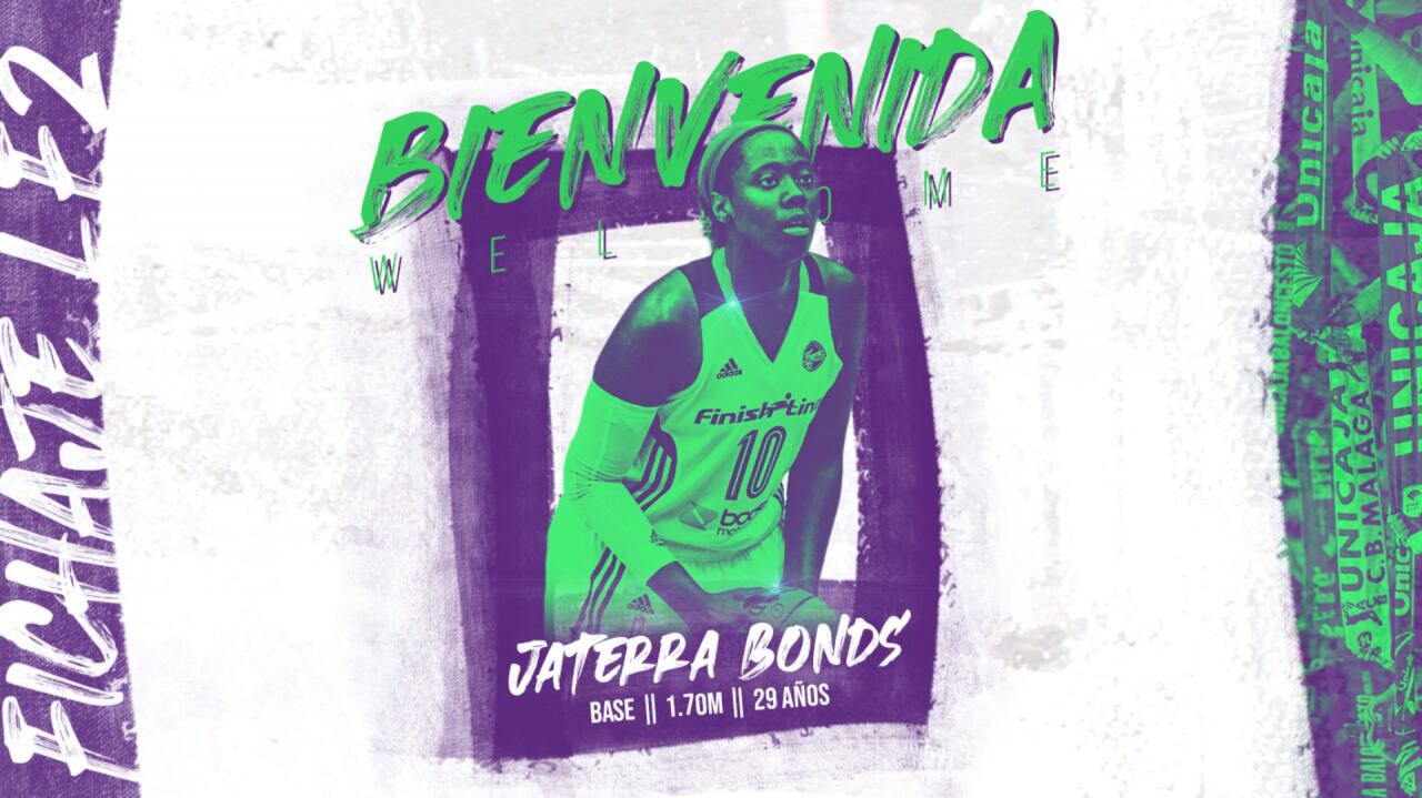 La base estadounidense Jaterra Bonds, nueva jugadora del Unicaja hasta final de temporada