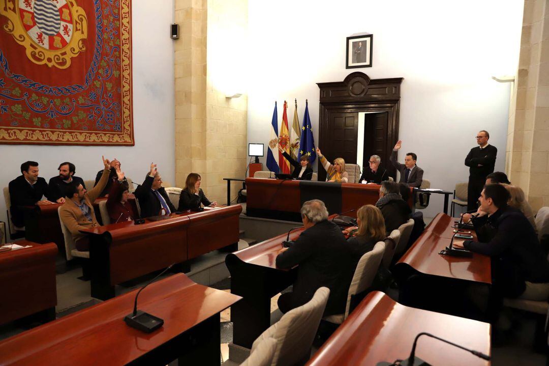 Imagen del pleno celebrado en el Ayuntamiento de Jerez