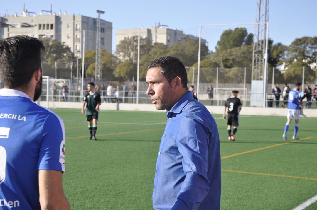 Juan Carlos Gómez durante el partido del domingo ante el Córdoba B