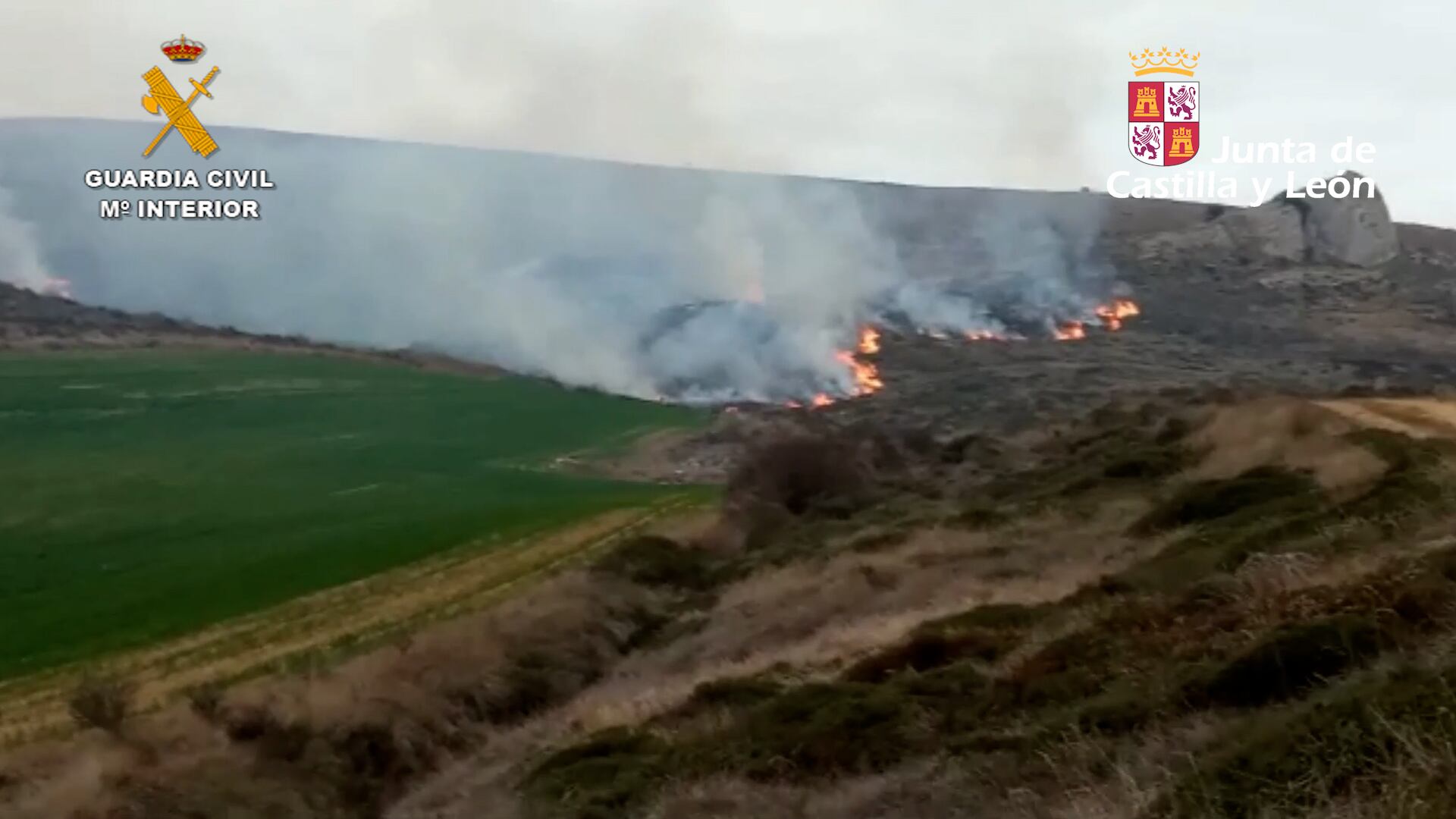 Imagen del incendio que ha sido sofocado antes de que alcanzara mayores proporciones