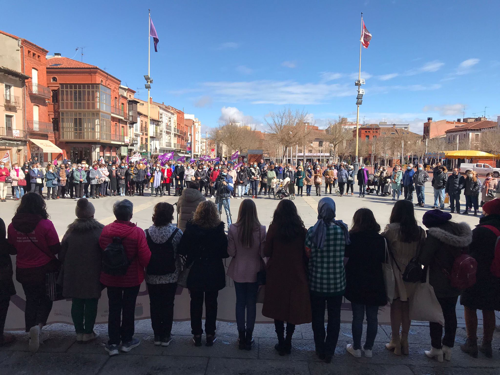 Concentración del 8 de marzo en la Plaza Mayor de Medina del Campo