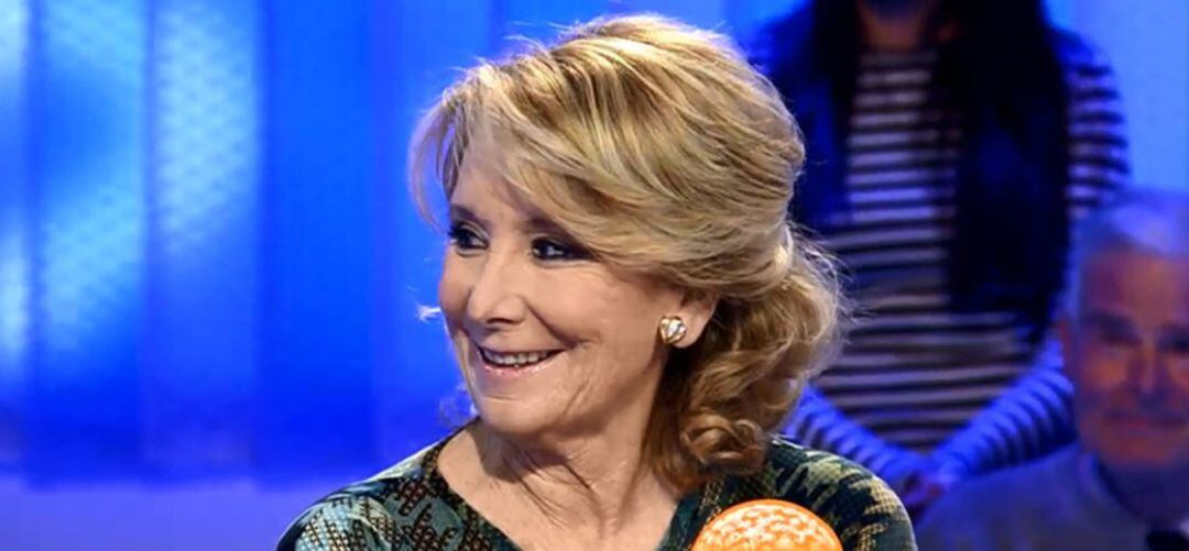 Esperanza Aguirre “no chufla” en el concurso ‘Pasapalabra’