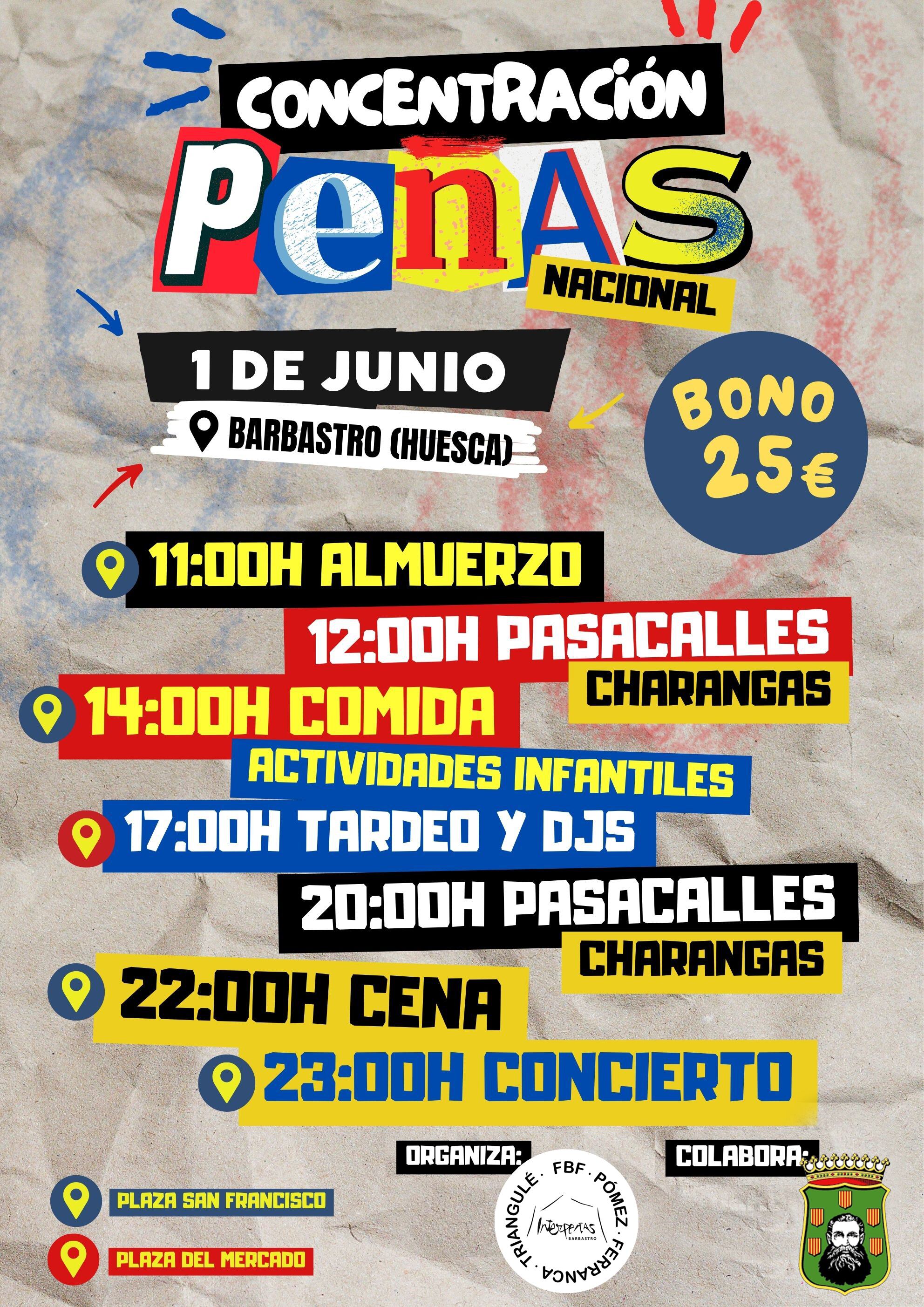 Cartel de la concentración nacional de peñas: Foto: Ayuntamiento de Barbastro