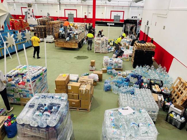 Punto de recogida de donaciones