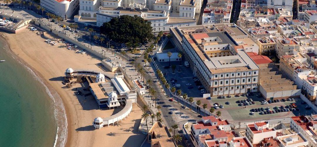 Vista aérea del edificio Valcárcel
