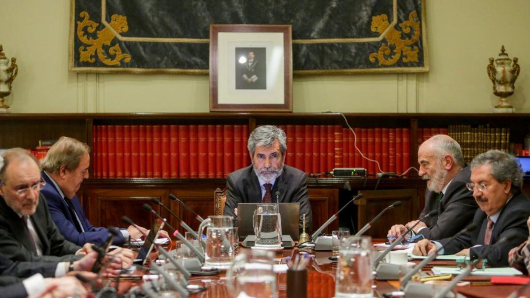 Carlos Lesmes preside una reunión de la Comisión Permanente en una imagen de archivo