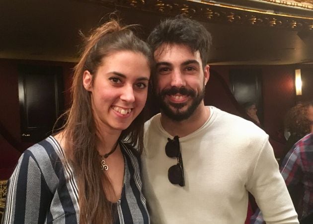 Andrés Cruz y Lorena González, ubicados en la última fila del patio de butacas del Liceo de Barcelona