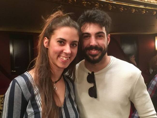 Andrés Cruz y Lorena González, ubicados en la última fila del patio de butacas del Liceo de Barcelona